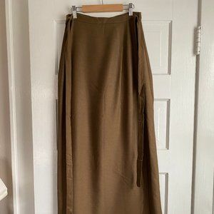 NWOT Ozma of California Herringbone Blanket Wrap Raw Silk Skirt